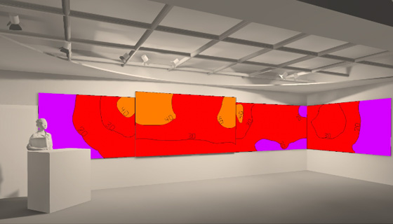 Cielux Track Lighting UC Berkeley Cory Hall Classroom heat map